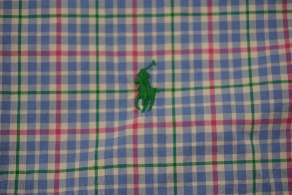 Ralph Lauren Shirt Mens 4XLT Blue Plaid Button Down Long Sleeve Stretch Cotton